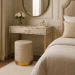 Fiora Shagreen Round Stool. Shagreen leather stool. Gold stainless steel base. Round accent stool. Modern luxury seating. Textured stool. Contemporary home décor. Boutique furniture. Durable design. Elegant accent piece.