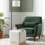 Luma Square Boucle Stool. Square boucle stool. Cream boucle stool. Boucle accent stool. Textured footstool. Modern accent stool. Scandinavian style furniture. Natural wood stool. Burl wood base stool. Contemporary home furniture. Bedroom accent stool. Living room stool. Compact seating. Designer stool. Luxury home accessory.