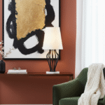 Olera Table Lamp. Black Iron Table Lamp. White Marble Base Lamp. Empire Shade Lamp. Monochrome Table Lamp. Contemporary Table Lamp. Modern Home Lighting. Minimalist Table Lamp. Luxe Accent Lamp. Boutique Style Lamp. Side Table Lamp. Desk Lamp. Living Room Lamp. Bedroom Lamp. Ambient Lighting Feature. Stylish Lighting Piece.