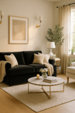 Reid 2 Seater Velvet Sofa. Black velvet sofa. Mink velvet sofa. Grey velvet sofa. Two-seater couch. Key-arm sofa. Wooden base sofa. Modern velvet furniture. Boutique living room seating. Luxury home décor.