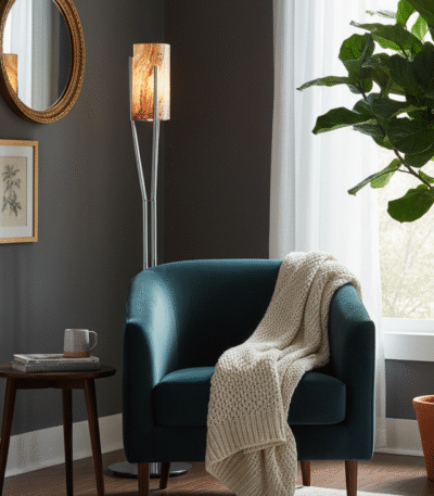 Relic Onyx Stone Floor Lamp. Onyx Floor Lamp. Stainless Steel Floor Lamp. Luxury Floor Lamp. Contemporary Lighting Feature. Modern Home Accent Lamp. Textured Stone Lamp. Statement Floor Lamp. Designer Floor Lamp. Ambient Lighting. Stylish Home Lighting. Unique Floor Lamp. Artisanal Lighting Piece. Reflective Metal Lamp. Sleek Floor Lamp.