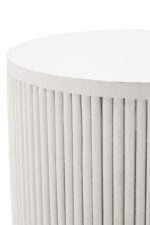 Tova Whitewash Mango Wood Side Table. Handcrafted Wooden Side Table. Eco-Friendly Mango Wood Furniture. Ridge Detail Side Table. Modern Living Room Accent. Nordic Style Side Table. Scandinavian Furniture. Compact Side Table. Bedside Table Accent. Coffee Table Companion. Textured Wooden Side Table. Sustainable Home Furniture. Natural Wood Accent. Contemporary Side Table. Whitewashed Mango Wood Table. Small Space Furniture. Decorative Wooden Table. Handcrafted Home Accent. Eco-Friendly Decor. Modern Home Accessories.