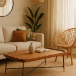 Yara Coffee Table With Cross Legs. Walnut veneer coffee table. Black metal frame. Cross leg table. Modern coffee table. Contemporary furniture. Organic design. Sleek and sturdy. Industrial coffee table. Scandinavian living room furniture. Minimalist décor.