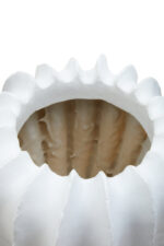 Dren Textured Vase. Modern decorative vase. White sculptural vase. Polyresin home décor. Minimalist vase. Organic design décor. Contemporary accent piece. Textured modern vase.