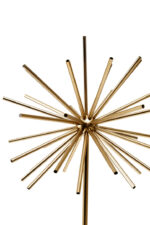 Eren Sculpture on Acrylic Stand. Gold metal sculpture. Modern home décor accent. Acrylic base sculpture. Contemporary art piece. Luxe decorative accessory. Abstract gold sculpture.