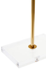 Eren Sculpture on Acrylic Stand. Gold metal sculpture. Modern home décor accent. Acrylic base sculpture. Contemporary art piece. Luxe decorative accessory. Abstract gold sculpture.