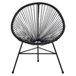 Raven Rattan 3 Piece Patio Set. Modern patio furniture. Rattan outdoor set. Black rattan chairs. Weather-resistant patio set. Contemporary garden furniture. Steel frame outdoor set. Balcony furniture. Outdoor seating set.