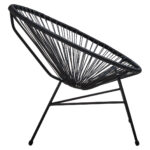 Raven Rattan 3 Piece Patio Set. Modern patio furniture. Rattan outdoor set. Black rattan chairs. Weather-resistant patio set. Contemporary garden furniture. Steel frame outdoor set. Balcony furniture. Outdoor seating set.