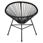 Raven Rattan 3 Piece Patio Set. Modern patio furniture. Rattan outdoor set. Black rattan chairs. Weather-resistant patio set. Contemporary garden furniture. Steel frame outdoor set. Balcony furniture. Outdoor seating set.