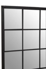 Meza Grid Rectangular Wall Mirror. Grid wall mirror. Rectangular decorative mirror. Modern wall mirror. Statement home mirror. Industrial style mirror. Contemporary wall décor. Decorative mirrors UK. Living room wall mirror. Bedroom wall mirror. Hallway mirror. Large wall mirror. Metal grid mirror. Rectangular home mirror. Modern interior mirror.