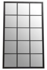 Meza Grid Rectangular Wall Mirror. Grid wall mirror. Rectangular decorative mirror. Modern wall mirror. Statement home mirror. Industrial style mirror. Contemporary wall décor. Decorative mirrors UK. Living room wall mirror. Bedroom wall mirror. Hallway mirror. Large wall mirror. Metal grid mirror. Rectangular home mirror. Modern interior mirror.