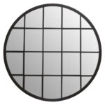 Round wall mirror. Grid round mirror. Circular decorative mirror. Modern round mirror. Statement wall mirror. Industrial home mirror. Contemporary mirror décor. Metal frame mirror. Large circular mirror. Feature wall mirror. Living room round mirror. Bedroom wall mirror. Hallway decorative mirror. Bathroom statement mirror. Modern interior mirror. Architectural wall mirror. Stylish home accessories. Trend-led wall décor. Premium decorative mirror. Home feature mirror.