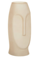 Oat Gold Sculpture Vase. Gold glass vase. Sculptural decorative vase. Boho décor accessory. Tribal inspired home décor. Artistic gold vase. Modern centerpiece. Metallic home accent. Contemporary glass sculpture.