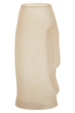 Oat Gold Sculpture Vase. Gold glass vase. Sculptural decorative vase. Boho décor accessory. Tribal inspired home décor. Artistic gold vase. Modern centerpiece. Metallic home accent. Contemporary glass sculpture.