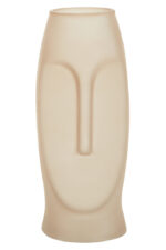 Oat Gold Sculpture Vase. Gold glass vase. Sculptural decorative vase. Boho décor accessory. Tribal inspired home décor. Artistic gold vase. Modern centerpiece. Metallic home accent. Contemporary glass sculpture.