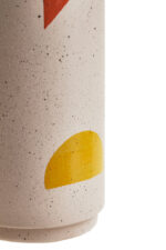 Tovi Abstract Vase. Multicoloured ceramic vase. Abstract geometric design. Hand-carved vase. Bright decorative accent. Modern ceramic décor. Artistic home accessory. Cylindrical vase. Contemporary colourful vase.