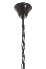 Atelier Round Pendant Light. Black and gold ceiling light. Industrial pendant lighting. Round metal chandelier. Textured iron light fixture. Modern ambient lighting. Statement pendant light.