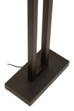 Kenton Monochromatic Floor Lamp. Black and white floor lamp. Modern standing lamp. Minimalist lighting. Contemporary home décor. Black metal frame lamp. White tapered shade. Elegant monochrome lamp. Ambient lighting solution. Modern living room floor lamp. Designer home accessory. Sleek contemporary floor lamp.