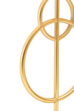 Raya Gold Circles Table Lamp. Gold table lamp. White marble base lamp. Beige linen shade lamp. Art deco lighting. Modern gold lamp. Luxury table light. Elegant bedside lamp. Contemporary lighting design. Sculptural metal lamp. Living room lighting. Bedroom table lamp. Marble and gold décor. Boutique home accessory. Ambient light fixture. Minimalist table lamp. Designer home lighting. Statement lamp design. Modern art deco décor.