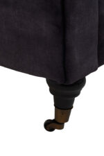 Naya 3 Seater Chesterfield Sofa. Dark grey velvet sofa. Velvet chesterfield sofa. Modern chesterfield couch. Three seat velvet sofa. Tufted velvet sofa. Button back sofa. Rolled arm sofa. Luxury velvet seating. Elegant living room sofa. Traditional chesterfield design. Classic velvet couch. Comfortable grey sofa. Vintage style sofa. Modern classic sofa. Grey chesterfield sofa. Cushioned velvet sofa. Living room centrepiece. Timeless velvet furniture. Sophisticated home seating.