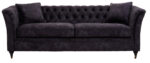 Naya 3 Seater Chesterfield Sofa. Dark grey velvet sofa. Velvet chesterfield sofa. Modern chesterfield couch. Three seat velvet sofa. Tufted velvet sofa. Button back sofa. Rolled arm sofa. Luxury velvet seating. Elegant living room sofa. Traditional chesterfield design. Classic velvet couch. Comfortable grey sofa. Vintage style sofa. Modern classic sofa. Grey chesterfield sofa. Cushioned velvet sofa. Living room centrepiece. Timeless velvet furniture. Sophisticated home seating.