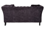 Naya 2 Seater Chesterfield Sofa. Dark grey velvet sofa. Velvet chesterfield sofa. 2 seater chesterfield. Classic velvet sofa. Button tufted sofa. Modern chesterfield couch. Traditional style sofa. Compact velvet sofa. Elegant grey sofa. Living room seating. Luxury velvet furniture. Grey chesterfield loveseat. Castor leg sofa. Plush velvet sofa.