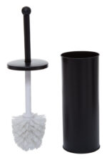Caven Black Toilet Brush. Stainless steel toilet brush. Modern black toilet brush holder. Black bathroom accessory. Elegant toilet brush. Luxury bathroom decor. Minimalist toilet brush. Durable toilet brush. Contemporary bathroom accessory. Stylish toilet brush. Black stainless steel toilet brush. Caven bathroom collection.