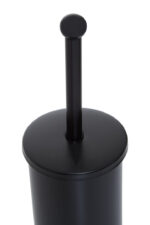 Caven Black Toilet Brush. Stainless steel toilet brush. Modern black toilet brush holder. Black bathroom accessory. Elegant toilet brush. Luxury bathroom decor. Minimalist toilet brush. Durable toilet brush. Contemporary bathroom accessory. Stylish toilet brush. Black stainless steel toilet brush. Caven bathroom collection.