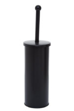 Caven Black Toilet Brush. Stainless steel toilet brush. Modern black toilet brush holder. Black bathroom accessory. Elegant toilet brush. Luxury bathroom decor. Minimalist toilet brush. Durable toilet brush. Contemporary bathroom accessory. Stylish toilet brush. Black stainless steel toilet brush. Caven bathroom collection.