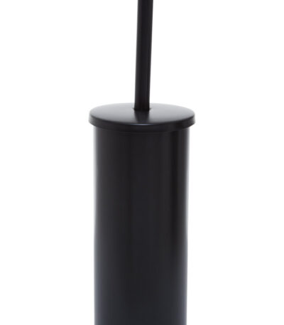 Caven Black Toilet Brush. Stainless steel toilet brush. Modern black toilet brush holder. Black bathroom accessory. Elegant toilet brush. Luxury bathroom decor. Minimalist toilet brush. Durable toilet brush. Contemporary bathroom accessory. Stylish toilet brush. Black stainless steel toilet brush. Caven bathroom collection.