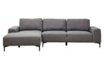 Manor 3 Seater Left Chaise Sofa. Grey fabric sofa. Left hand chaise lounge. Modern corner sofa. Contemporary living room furniture. Upholstered three seater. Plush cushioned sofa. Minimalist sectional sofa. Soft grey couch. Luxury family sofa. Black wooden leg sofa. Stylish home seating. Comfortable modern sofa. Scandinavian style sofa. Neutral tone furniture. Elegant living room décor. Durable sofa design. Timeless modern sofa. Spacious three seater. Modern home furniture.