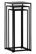 Set of 3 Black Plant Stands. Modern plant stand set. Black iron plant holders. Minimalist indoor planters. Decorative plant display. Contemporary home décor. Durable metal stands.