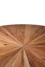 June Dining Table. Dining table with splayed legs. Round dining table. Gold metal base table. Wood top dining table. Sculptural dining table. Luxury dining furniture. Modern dining table. Wooden round table. Contemporary dining room. Gold finish furniture. Minimalist table design. Elegant wood and metal table. Designer round table. Statement dining table. Modern home furniture. Warm metallic base table. Chic dining décor. Contemporary round table. Stylish dining centrepiece.