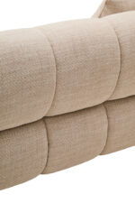 Koro 3 Seater Sofa. Quilted design sofa. Cream linen sofa. Modern curved sofa. Channel stitched sofa. Textured linen furniture. Contemporary living room sofa. Elegant modern couch. Comfortable linen seating. Minimalist three seater. Refined fabric sofa. Soft cream upholstery. Modern home seating. Luxury three seater. Cosy linen sofa. Sculptural modern sofa. Stylish curved couch. Timeless linen sofa. Boutique home furniture. Contemporary lounge seating.