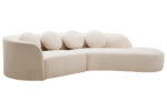 Lorren Curved Linen 3 Seater Sofa. Curved linen sofa. Cream 3 seater sofa. Modern linen sofa. Contemporary cream sofa. Curved back sofa. Elegant living room furniture. Neutral tone sofa. Soft linen upholstery. Plush cushion sofa. Modern home decor. Luxury cream sofa. Curved silhouette couch. Comfortable 3 seater sofa. Modern living room seating. Designer linen furniture.