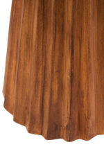 Tova Natural Mango Wood Side Table. Mango wood side table. Ridged base side table. Carved wood table. Natural wood accent table. Modern side table. Minimalist wood table. Eco-friendly mango wood furniture. Living room side table. Rustic wood table. Boho side table. Handcrafted wooden table.