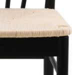 Eva dining chairs. Set of 2 dining chairs. Black oak dining chair. Scandinavian dining chair. Nordic dining furniture. Wooden dining chairs. Woven seat dining chair. Contemporary dining seating. Armrest dining chair.