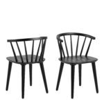 Rian wooden dining chairs. Set of 2 dining chairs. Black wooden dining chairs. Rubberwood dining chair. Nordic dining chair. Modern dining seating. Compact dining chairs. Wooden kitchen chair. Contemporary dining furniture.