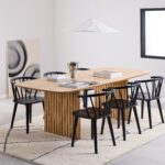 Rian wooden dining chairs. Set of 2 dining chairs. Black wooden dining chairs. Rubberwood dining chair. Nordic dining chair. Modern dining seating. Compact dining chairs. Wooden kitchen chair. Contemporary dining furniture.