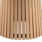 Lars Panelled Round Dining Table. Round oak dining table. Scandinavian dining table. Slatted base dining table. Pedestal dining table. Round wooden dining table. Oak kitchen table. Nordic dining furniture. Four seater dining table. Modern round dining table. Small dining table. Contemporary dining furniture.