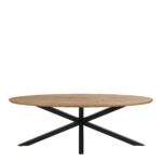 oval dining table. oak dining table. large dining table. 10 seater dining table. black metal dining table. cross base dining table. modern dining furniture. contemporary dining table. wooden dining table. organic shape dining table. statement dining table. family dining table. Marlin dining table.