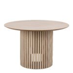 Sora Round Dining Table. Round dining table. Scandinavian dining table. Oak dining table. White dining table. Pillar base dining table. Pedestal dining table. Dining table for 4. Modern dining furniture. Danish style dining table. Contemporary dining table. Kitchen dining table. Small space dining table.