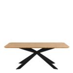 oak dining table. large dining table. 8 seater dining table. matte oak table. black steel dining table. modern dining furniture. contemporary dining table. industrial dining table. wooden dining table. statement dining table. family dining table. Kave dining table.