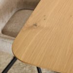 oak dining table. large dining table. 8 seater dining table. matte oak table. black steel dining table. modern dining furniture. contemporary dining table. industrial dining table. wooden dining table. statement dining table. family dining table. Kave dining table.