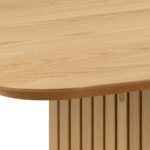 Lars Panelled Legs Dining Table. Lars dining table. Oak dining table. Panelled leg dining table. Lamella base dining table. Scandinavian dining table. Nordic dining furniture. Wooden dining table. Six seater dining table. Modern dining table. Contemporary dining table. Rectangular dining table. Family dining table.