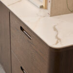 Solen Sideboard. Smoked oak sideboard. Ceramic top sideboard. Modern sideboard. Contemporary storage unit. Oak veneer furniture. Hallway sideboard. Dining room storage. Luxury sideboard. Modern home furniture. Scandinavian style sideboard. Premium sideboard. Stylish oak cabinet.