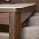 Solen dining table. Ceramic top dining table. Rectangular dining table. Modern dining table. Oak dining table. Smoked oak table. Luxury dining furniture. Contemporary dining room table. Heat resistant dining table. Scratch resistant table. Family dining table.