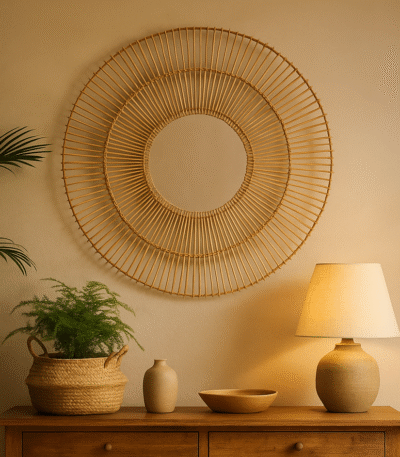 Aimi Rattan Wall Mirror. Rattan Wall Mirror. Natural Rattan Mirror. Handcrafted Mirror. Sunburst Mirror. Round Wall Mirror. Sustainable Home Décor. Eco-Friendly Mirror. Boho Mirror. Coastal Mirror. Rustic Wall Décor. Minimalist Mirror. Organic Home Decor. Natural Style. Textured Home Accents. Artisan-Made Décor. Living Room Mirror. Bedroom Mirror. Entryway Mirror. Hallway Wall Mirror. Statement Wall Piece. Decorative Mirror. Light-Reflecting Décor. Wall Accent. Woven Rattan. Natural Fiber Décor. Handmade Rattan. Neutral Tone Mirror. Eco Materials. Sustainable Design. Earthy Home Accents. Bohemian Home. Coastal Living. Japandi Décor. Scandi Boho. Modern Rustic. Warm Minimalism. Nature-Inspired Design.