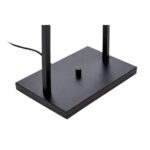 Arvis Iron Frame Floor Lamp. Modern floor lamp. Black iron frame lamp. White linen shade lighting. Minimalist home lighting. Contemporary floor lamp. Living room lighting. Bedroom floor light. Scandinavian lighting. Industrial modern décor. Sleek black lamp. Designer standing lamp. Ambient lighting solution. Boutique home décor.