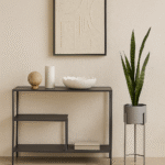 Cole Floor Standing Plant Pot. Grey iron planter. Modern plant stand. Small and large plant pot. Floor standing planter. Minimalist indoor pot. Contemporary home décor.